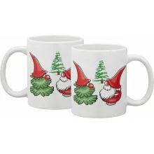 Lonček Palčki, božični motiv, lončevina, 9.5x8cm