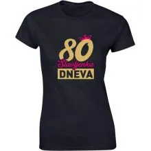 Majica ženska (telirana)-Slavljenka dneva - krona 80 S-črna