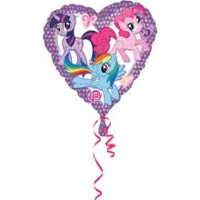 Balon napihljiv, za helij, otroški, My Little Pony, srček, 43cm