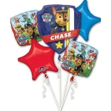 Set balonov - balon napihljiv, za helij, Paw Patrol, 63x68cm, 2x zvezda, 48cm, 2x pravokotni, 43cm