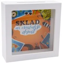 Hranilnik lesen, bel, Sklad za naslednji dopust,15x15x5cm