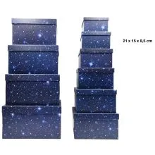 Darilna škatla kartonska, zvezdno nebo, 21x15x8.5cm