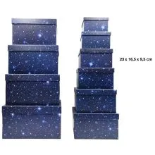 Darilna škatla kartonska, zvezdno nebo, 23x16.5x9.5cm