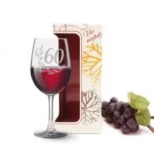 Kozarec za vino graviran - vejica 60, 0.58l