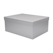 Darilna škatla kartonska, srebrna, 31x23x13.5cm