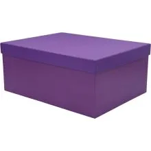 Darilna škatla kartonska, vijolična, 37.5x29x16cm