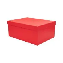 Darilna škatla kartonska, rdeča, 27x20x11.5cm