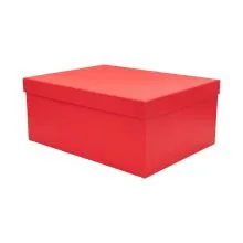 Darilna škatla kartonska, rdeča, 29x22x12.5cm