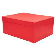 Darilna škatla kartonska, rdeča, 35x27x15.5cm