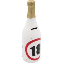 Hranilnik -šampanjec, prometni znak 18, keramika, 30cm