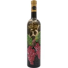 Jubilejno vino, 0.75l, poslikana steklenica - Na zdravje 50 grozd