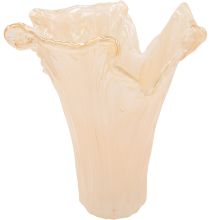 Vaza steklena, krem perla, 35cm