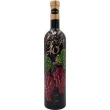 Jubilejno vino, 0.75l, poslikana steklenica - Vse najboljše 40 - grozd
