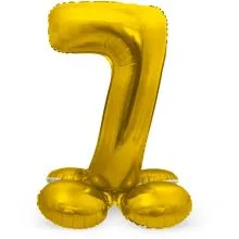 Balon napihljiv na zrak, "7", zlati, prostostoječ, 72cm