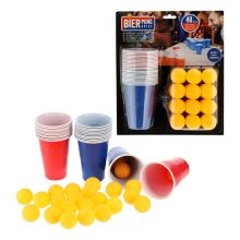 Družabna pivska igra Beer Pong, 24 kozarcev, 24 žogic