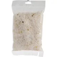 Dekorativni umetni sneg v vrečki z zlatimi zvezdicami, 100g