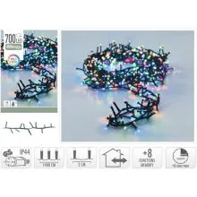 Božične lučke za notranjo in zunanjo uporabo, veriga, 700 LED, barvne, 8 funkcij, 14m +3m