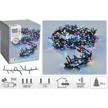 Božične lučke za notranjo in zunanjo uporabo, veriga, 1000 LED, barvne, 8 funkcij, 20m +3m