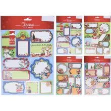 Nalepke za ime, božični motiv, 20x30cm, sort.