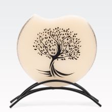 Sveča dišeča na stojalu, val orion "Drevo življenja", v darilni embalaži, 14.5x13cm