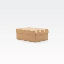 Darilna škatla kartonska, natur, z zlatimi pikami na pokrovu, 25x18x10.5cm