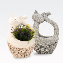 Cvetlični lonec, v obliki mačke, polimasa, 47x30cm, sort.