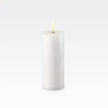 Sveča z LED lučko, za notranjo uporabo, bela, 5x12.5cm
