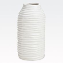 Vaza, bela, keramična, 10x20x10cm