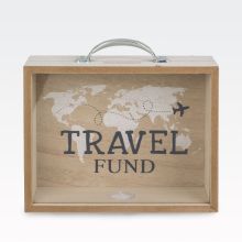 Hranilnik lesen, Travel Fund, 20.5x12cm, sort.
