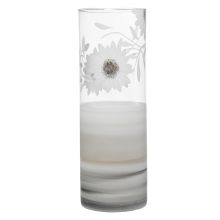 Vaza visoka z dekoracijo, steklena, 50cm
