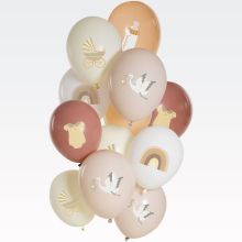 Set balonov iz lateksa za baby shower Sweet Baby, bež (12 balonov 33 cm)