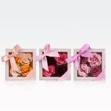 Kopalni konfeti, cvetovi vrtnice iz milnih lističev, 4x4 g, z vonjem vrtnice, sort.