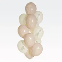 Set balonov iz lateksa, rumeni/bež, otroški motiv, 12kom, 33cm