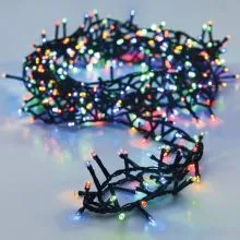 Božične lučke za notranjo in zunanjo uporabo, zavesa, 189 LED, rumene, 2m+5m