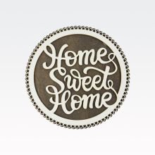 Podstavek lesen za vročo posodo, "Home sweet Home", 20cm