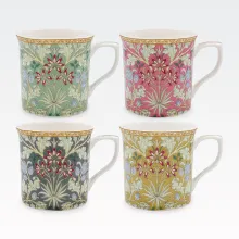 Set 4 lončkov, W. Morris Hyacinth, kitajski porcelan, v darilni embalaži, 8.5cm