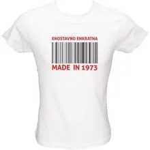 Majica ženska (telirana)-Enostavno enkratna (1973) M-bela