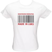 Majica ženska (telirana)-Enostavno enkratna (1983) L-bela
