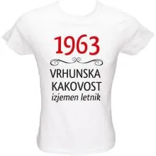 Majica ženska (telirana)-1963, vrhunska kakovost, izjemen letnik M-bela