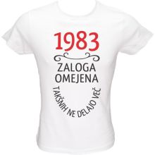 Majica ženska (telirana)-1983, zaloga omejena, takšnih ne delajo več L-bela