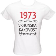 Majica ženska (telirana)-1973, vrhunska kakovost, izjemen letnik S-bela