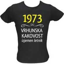 Majica ženska (telirana)-1973, vrhunska kakovost, izjemen letnik M-črna