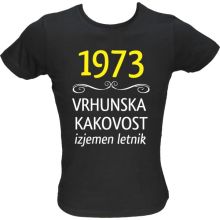 Majica ženska (telirana)-1973, vrhunska kakovost, izjemen letnik L-črna