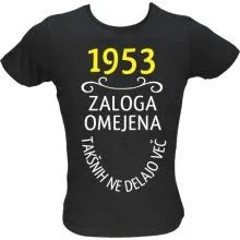 Majica ženska (telirana)-1953, zaloga omejena, takšnih ne delajo več L-črna