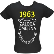 Majica ženska (telirana)-1963, zaloga omejena, takšnih ne delajo več S-črna