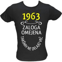 Majica ženska (telirana)-1963, zaloga omejena, takšnih ne delajo več M-črna