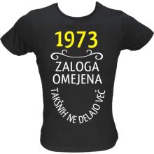 Majica ženska (telirana)-1973, zaloga omejena, takšnih ne delajo več M-črna