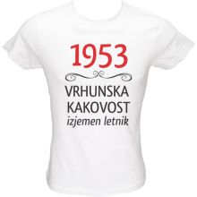 Majica ženska (telirana)-1953, vrhunska kakovost, izjemen letnik L-bela