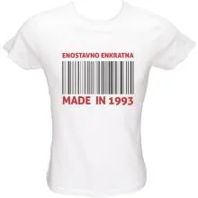 Majica ženska (telirana)-Enostavno enkratna (1993) XL-bela