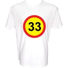 Majica-Prometni znak 33 Let XXL-bela